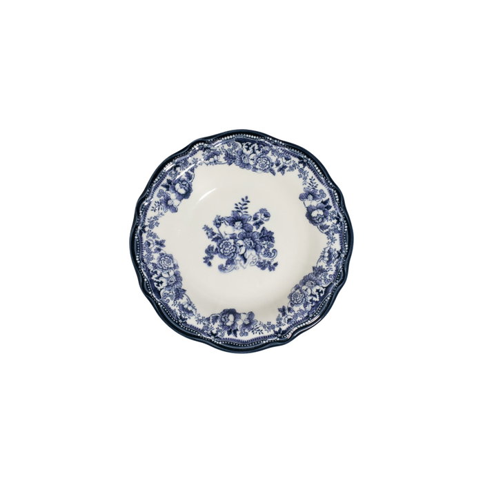 Hermia Velour Navy Blue Fulya Juego de Cena de 24 Piezas en Porcelana